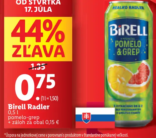 Birell Radler pomelo & grep