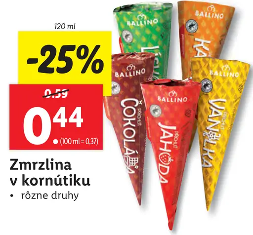 Balino Zmrzlina v kornútku