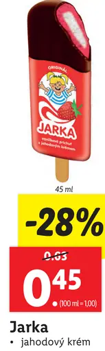 Jarka jahodový krém