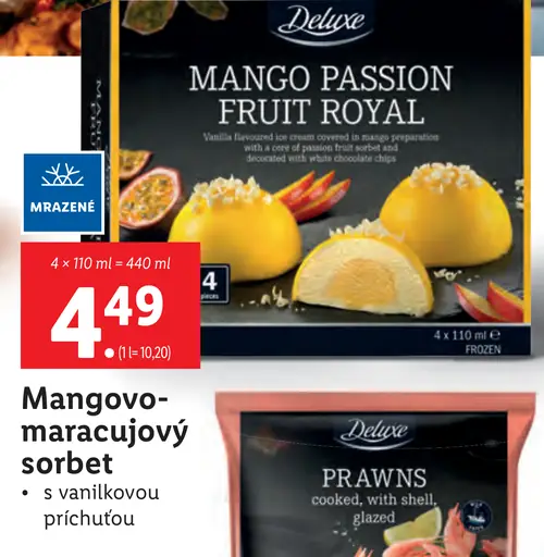 Deluxe Mangovo-maracujový sorbet