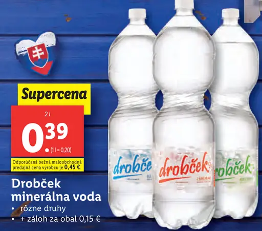 Drobček minerálna voda