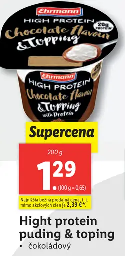 Ehrmann High Protein Puding & Topping