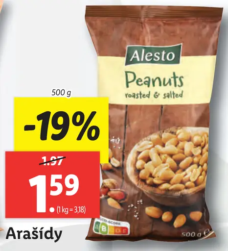Alesto Arašidy roasted & salted