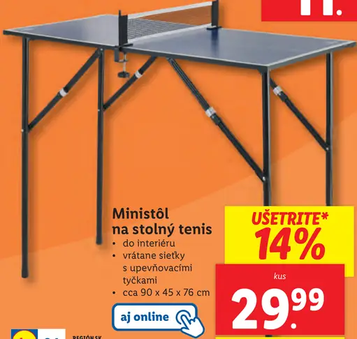 Crivit Ministôl na stolný tenis