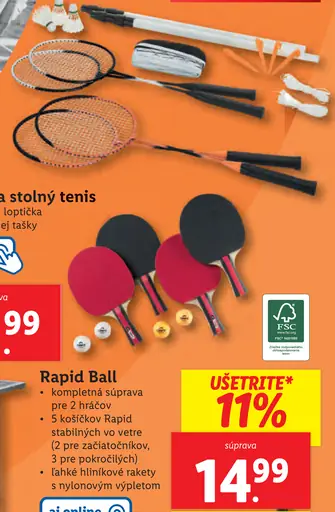 Crivit Súprava na stolný tenis