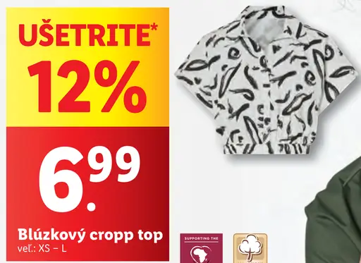 Esmara Blúzkový cropp top