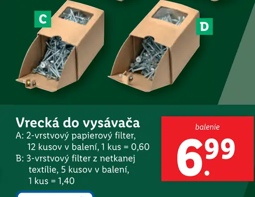 Papierové a textilné Vrecká do vysávača