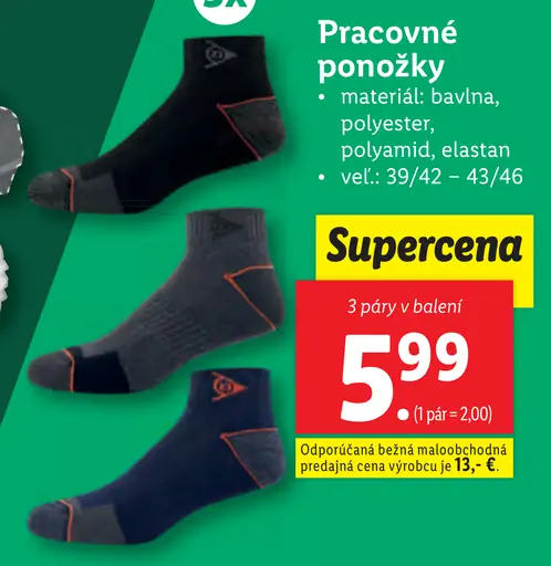 Dunlop Pracovné ponožky