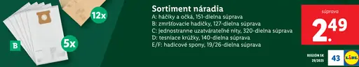 Sortiment náradia