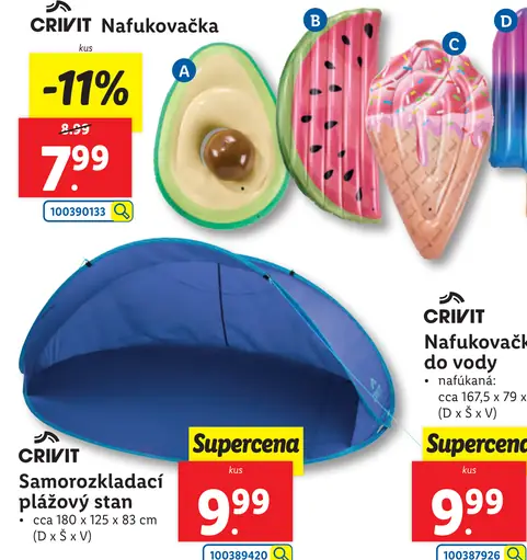 Crivit Samorozkladací plážový stan