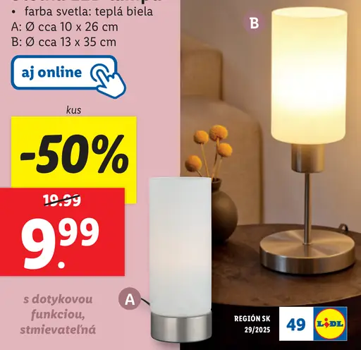 Stolná LED lampa