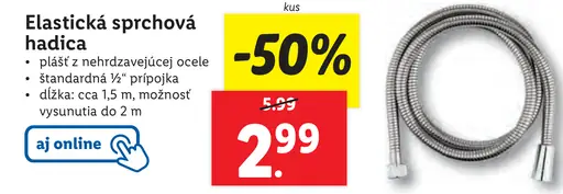 Elastická sprchová hadica