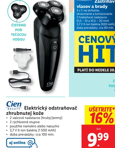 Cien Elektrický odstraňovač zhrubnutej kože