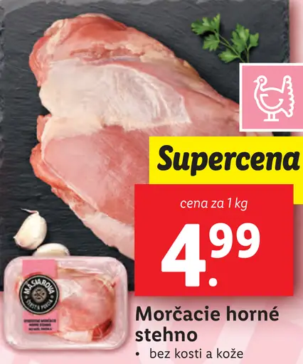 Morčacie horné stehno bez kosti a kože