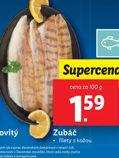 Zubáč filety s kožou