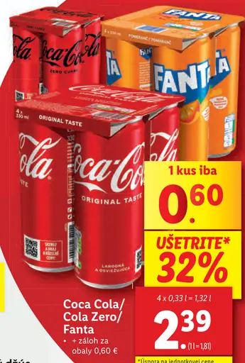 Coca-Cola/Cola Zero/Fanta