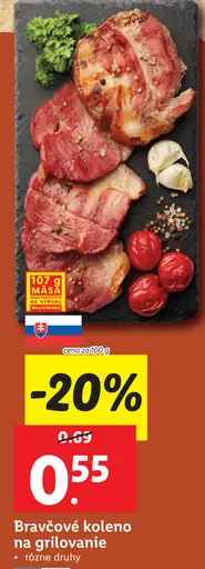 Bravčové koleno na grilovanie