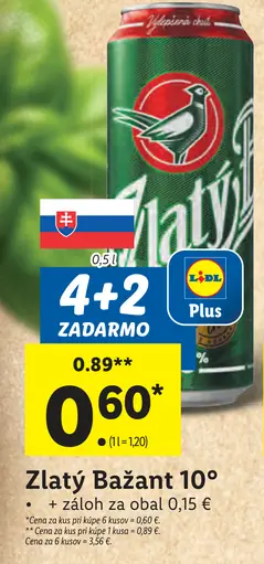 Zlatý Bažant 10° plechovka