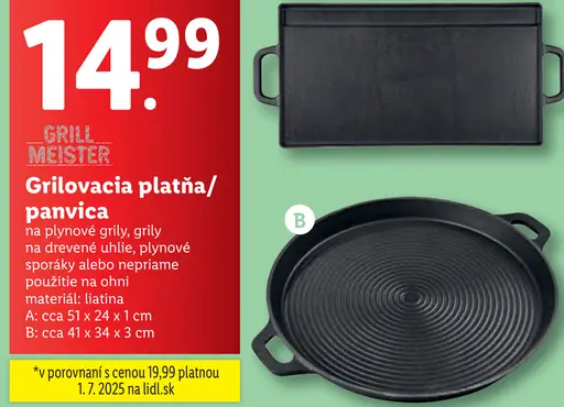 Grilovacia platňa/panvica
