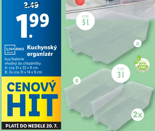 Livarno Kuchynský organizér