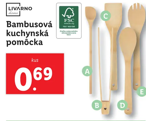 Livarno Bambusová kuchynská pomôcka