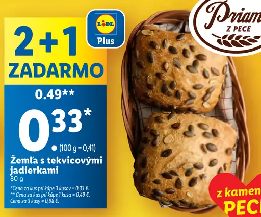 Žemľa s tekvicovými jadierkami