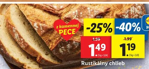 Rustikálny chlieb z kamennej pece