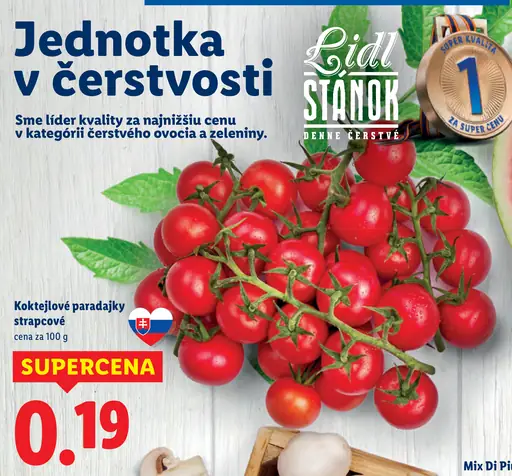 Paradajky koktejlové strapcové