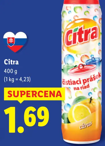 Citra čistiaci prášok