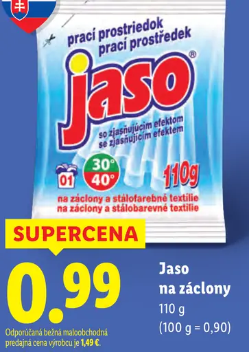 Jaso prací prostriedok na záclony