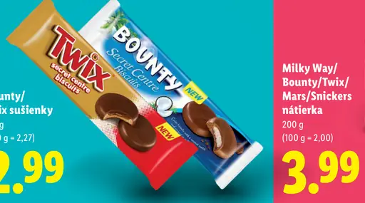 Bounty Twix sušienky