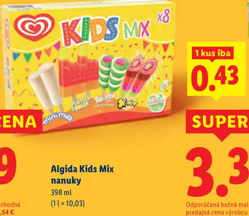 Algida Kids Mix nanuky