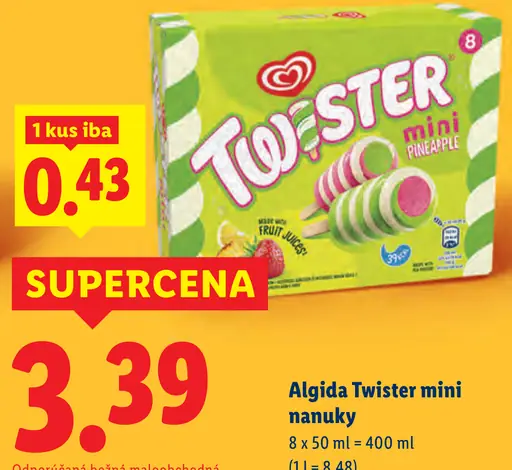 Algida Twister Mini nanuky