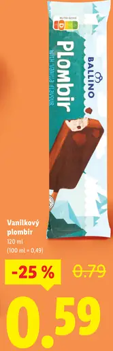Ballino vanilkový plombir