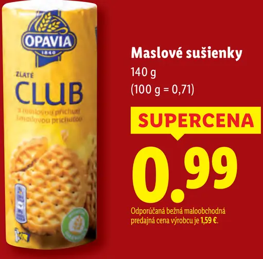 Opavia Maslové sušienky