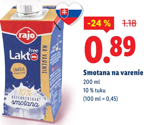 Rajo Smotana na varenie