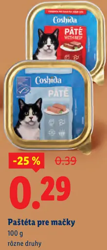 Coshida paštéta pre mačky