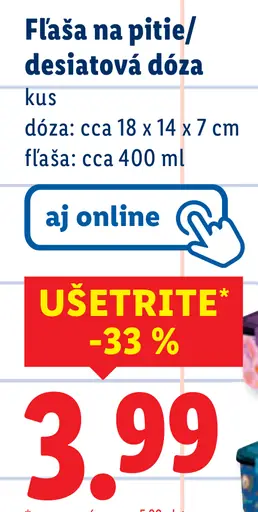 Fľaša na pitie/desiatová dóza