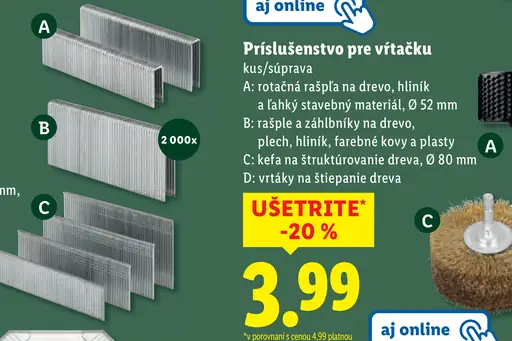 Príslušenstvo pre vŕtačku
