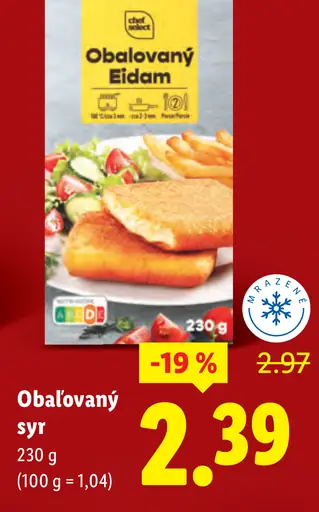 Obalovaný Eidam syr