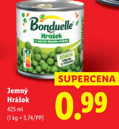 Jemný hrášok Bonduelle