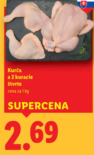 Kurča a 2 kuracie štvrte