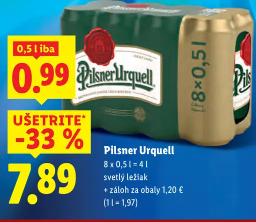 Pilsner Urquell plechovka