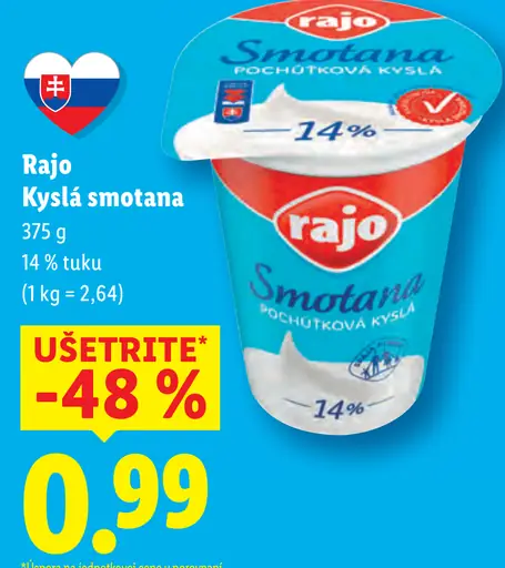 Rajo Kyslá smotana