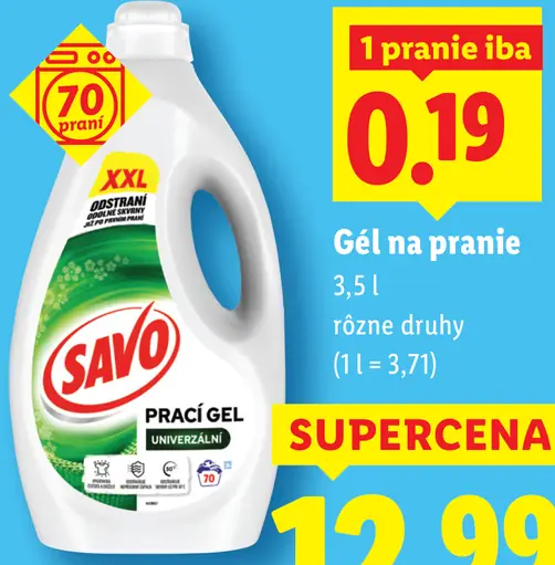 Savo Gél na pranie