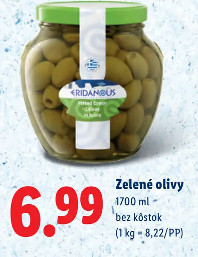Ridanous Zelené olivy bez kôstok
