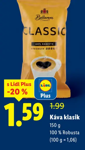 Bellarom Mletá káva Klasik