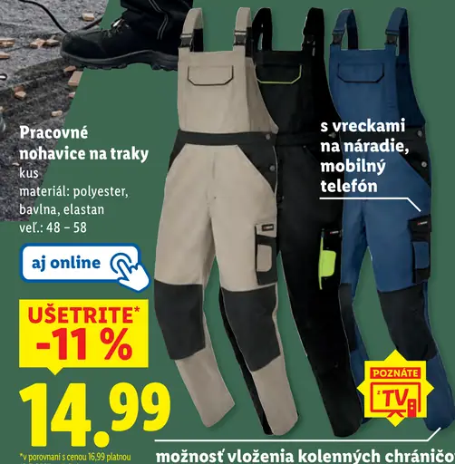Parkside Pracovné nohavice
