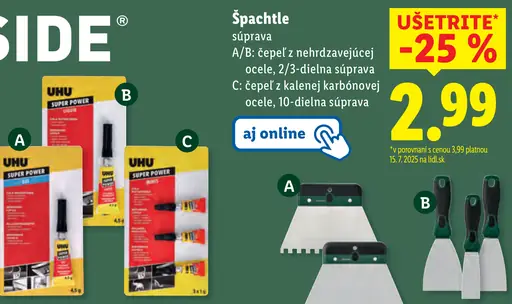 Parkside Špachtle