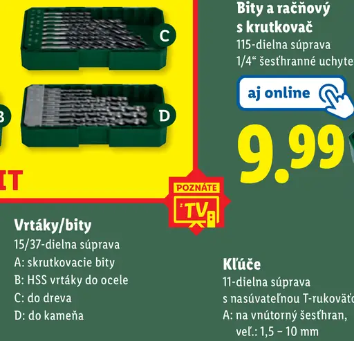 Parkside Bity a skrutkovače